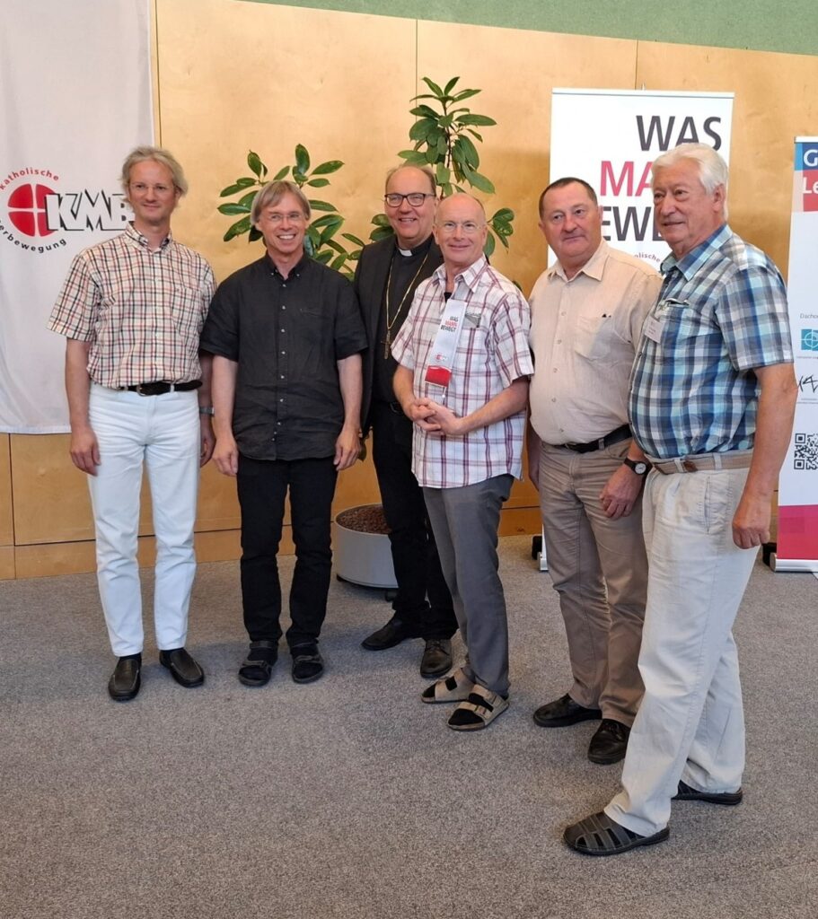 Von Links nach Rechts. Generalsekretär Michael Juppe, KMBÖ-Vize Bernhard Steienr, Referatsbischöf Herman Glettler, Geistlicher Assistent Andreas Jakober, KMBÖ-Vorsitzender Karl Toifl, KMBÖ-Vize Vinzenz Jobst